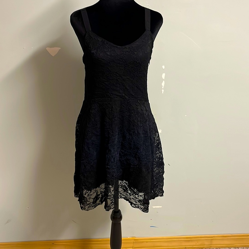 Free People Black Lace Dress